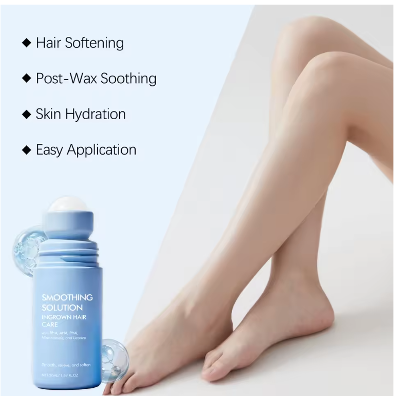 Ingrown Hair Serum for Bikini Area Armpit Arm Leg Ingrown Hair Treatment Moisturizing Skin AHA BHA PHA Roll on Centella Serum